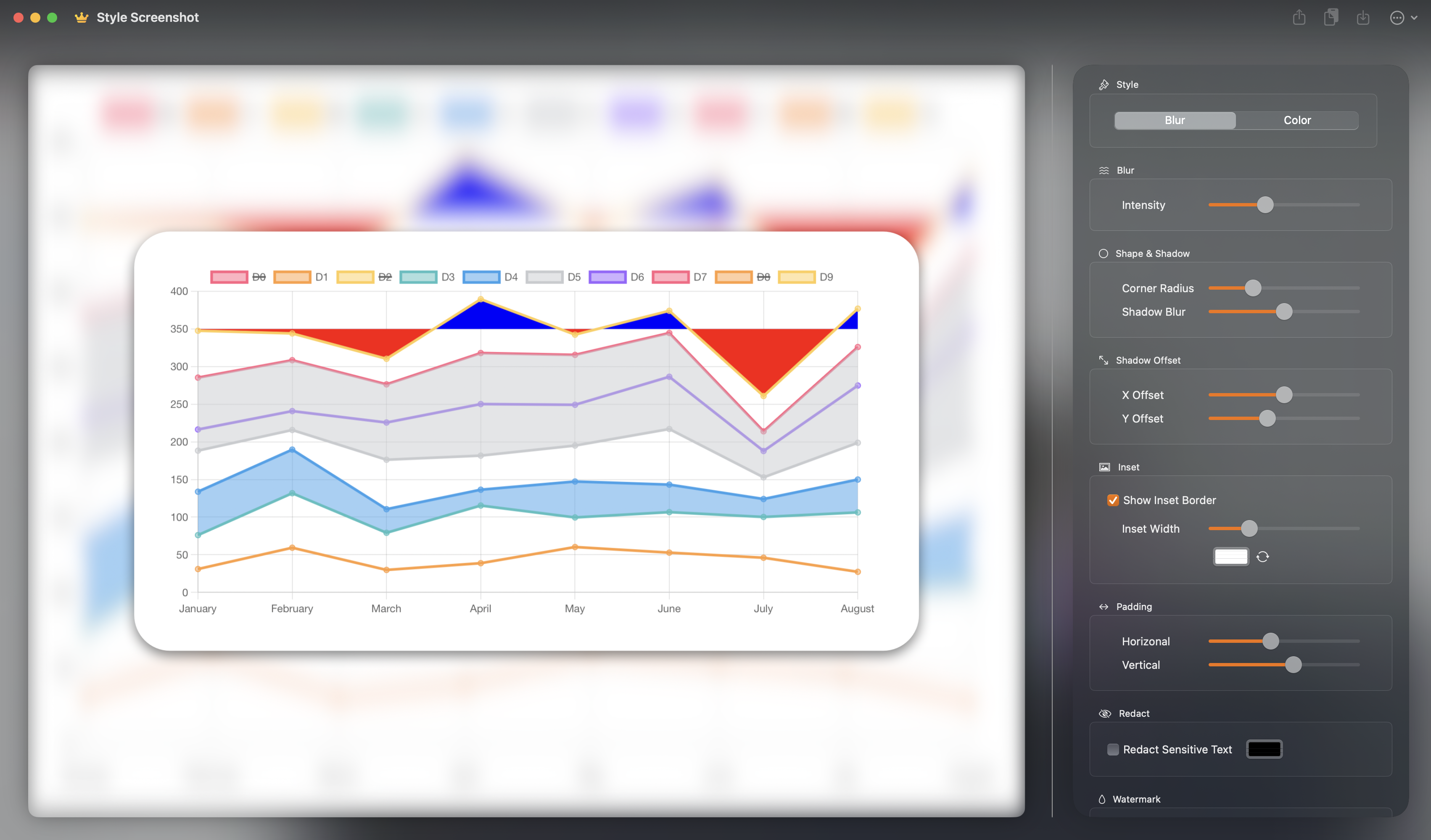 Example of Pixera – Blurred Background applied to screenshot